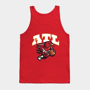 Atlanta Basketball Mascot Tee: Show Your ATL Team Spirit! Unique Design & Comfortable Fit. Perfect for Fans of Atlanta Hoops! Tank Top